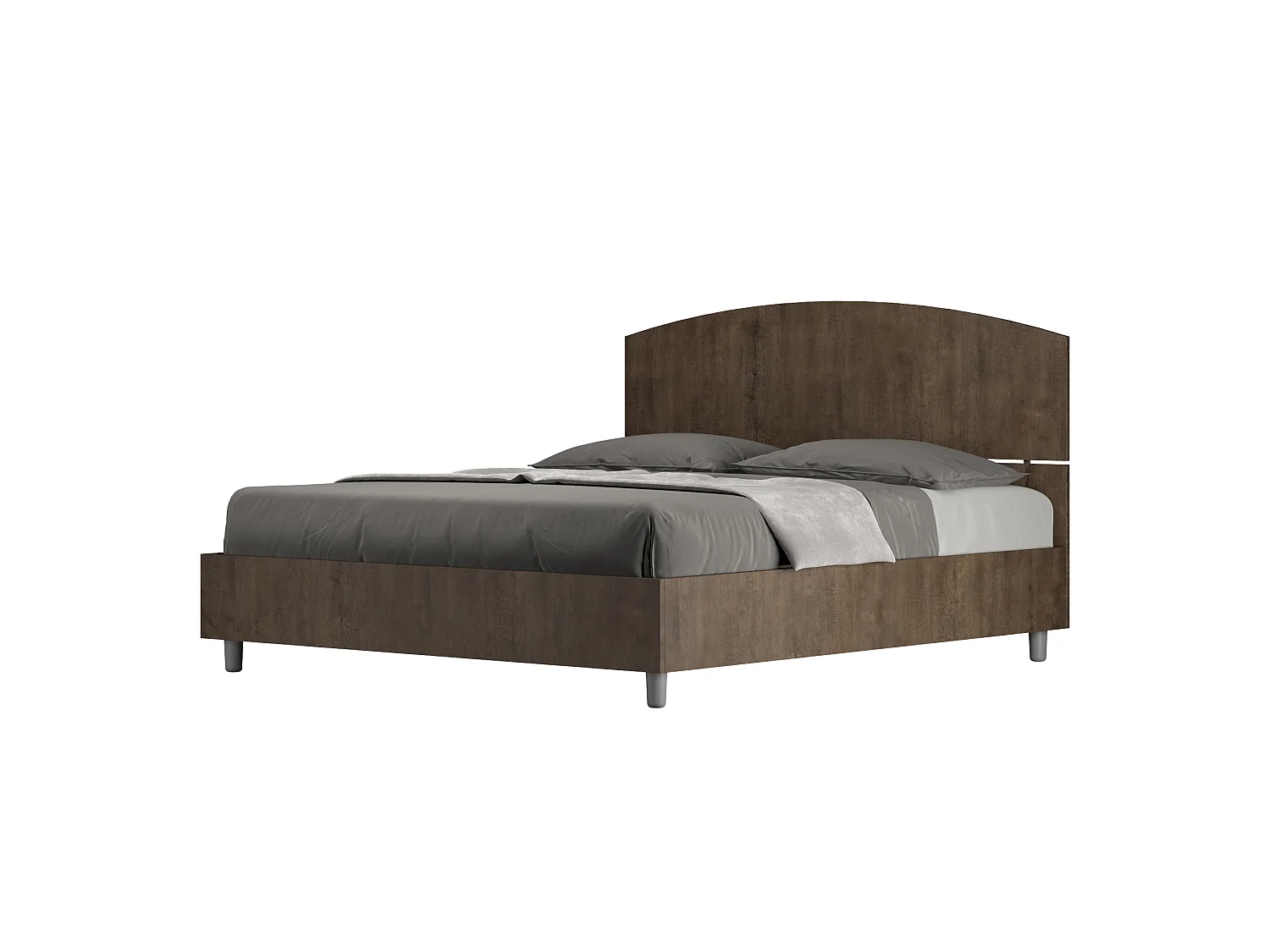 Lit coffre 160x200 noyer Dora