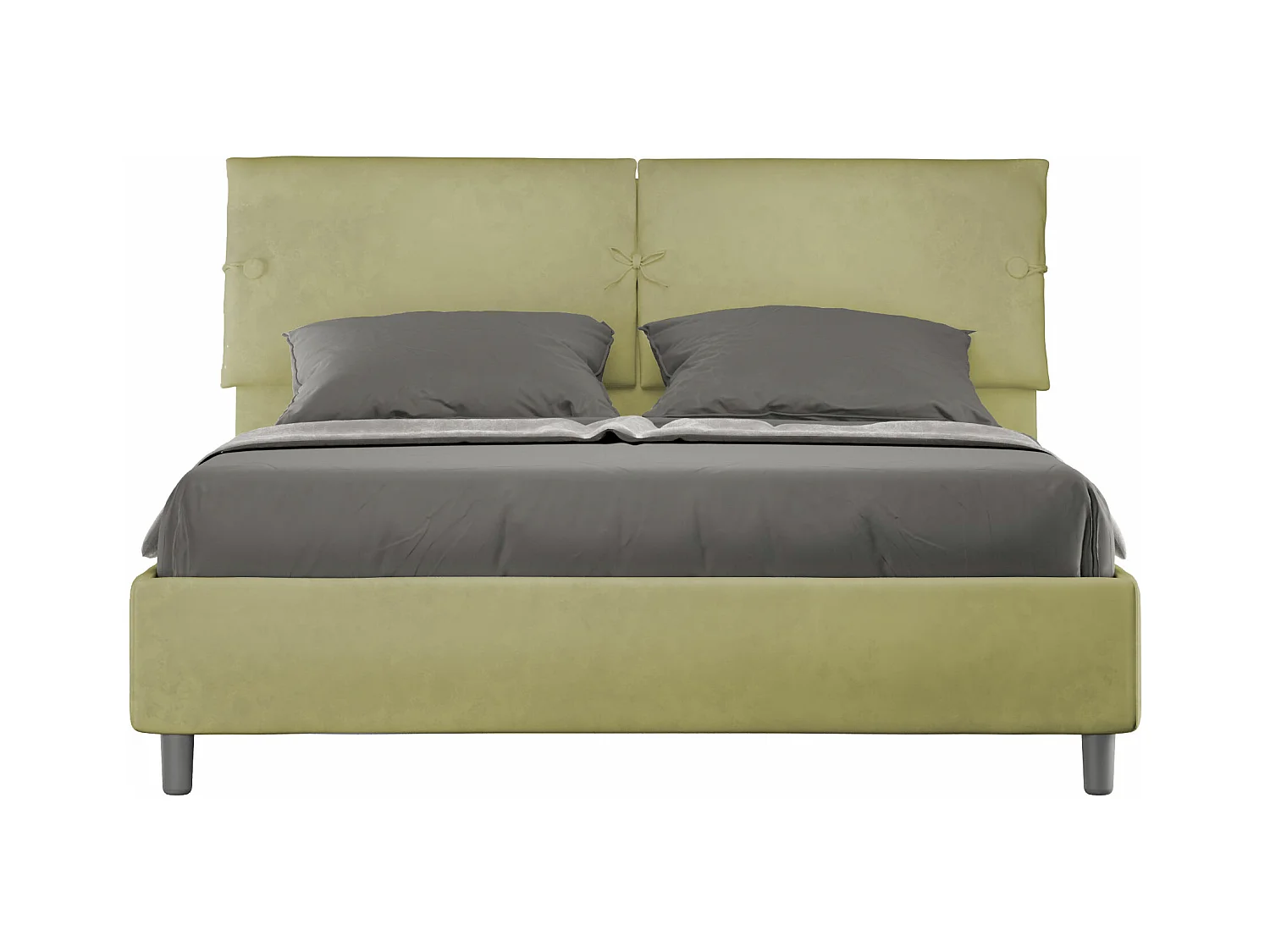 Lit coffre rembourré 160x210 microfibre vert Sleeper