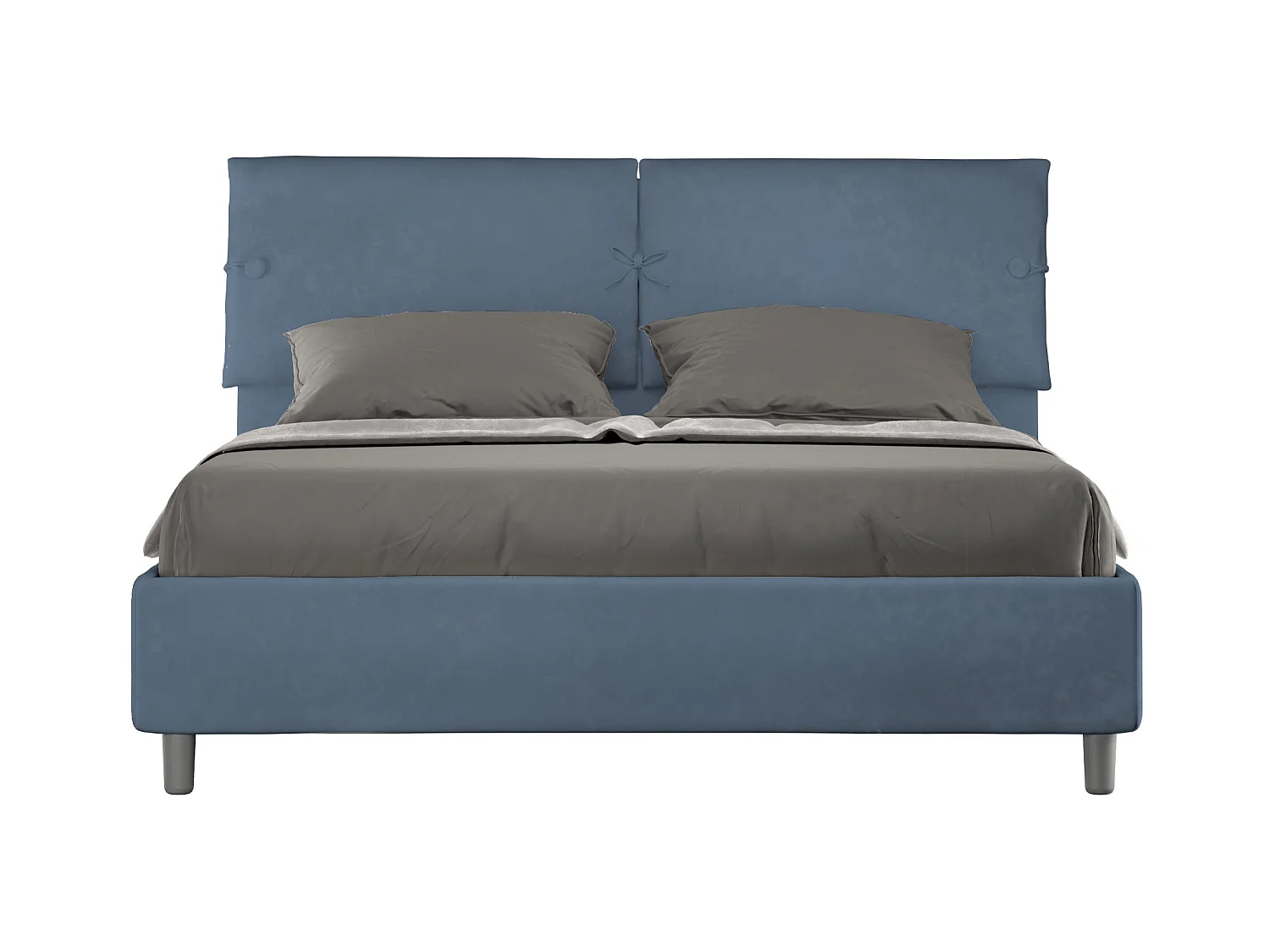 Lit coffre rembourré 160x200 microfibre bleu Sleeper