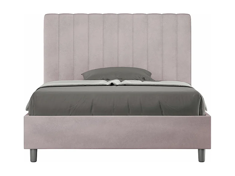 Letto contenitore imbottito 120x200 microfibra glicine Agueda