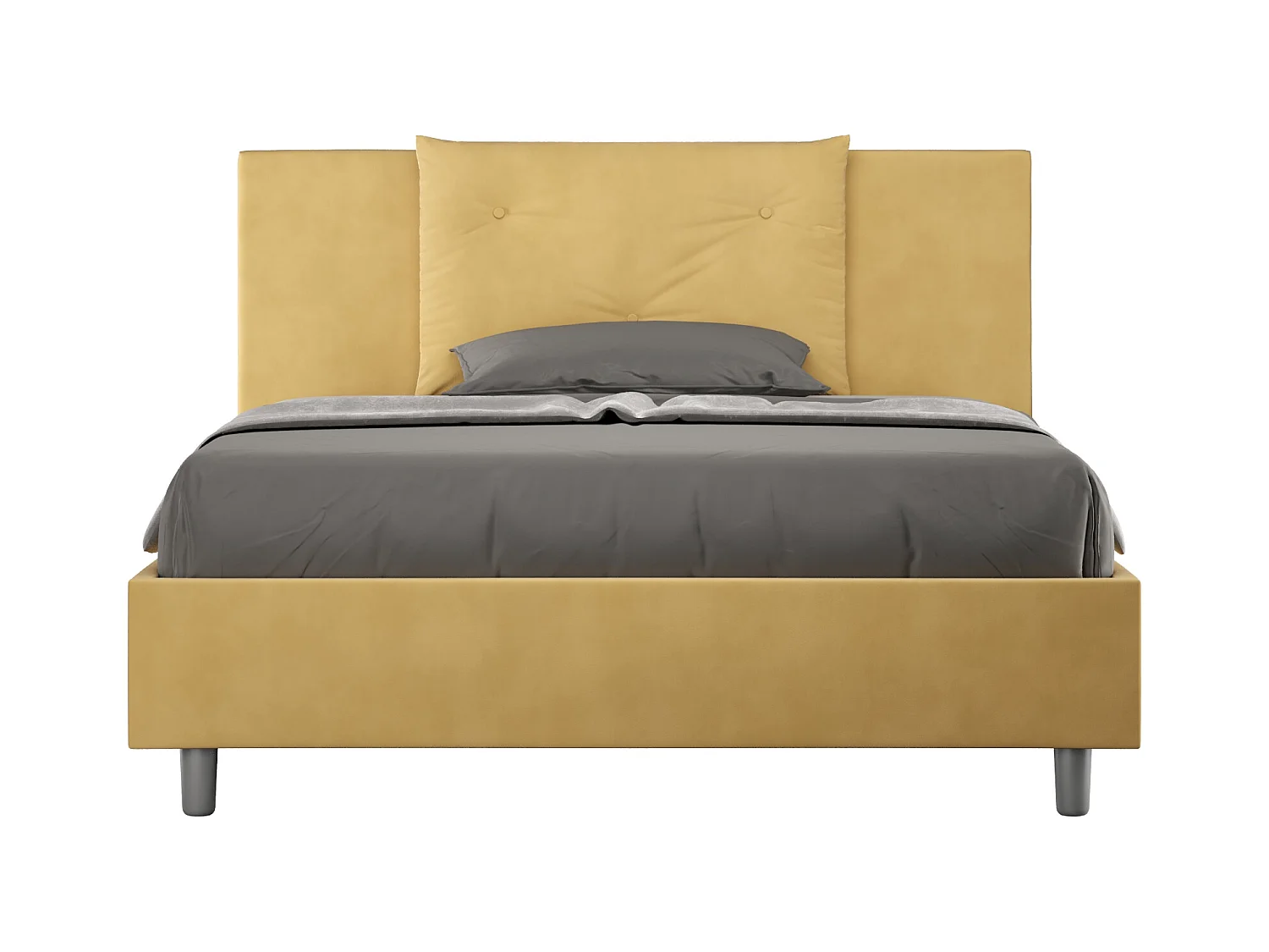 Appia oker microvezel gewatteerd opbergbed 140x210