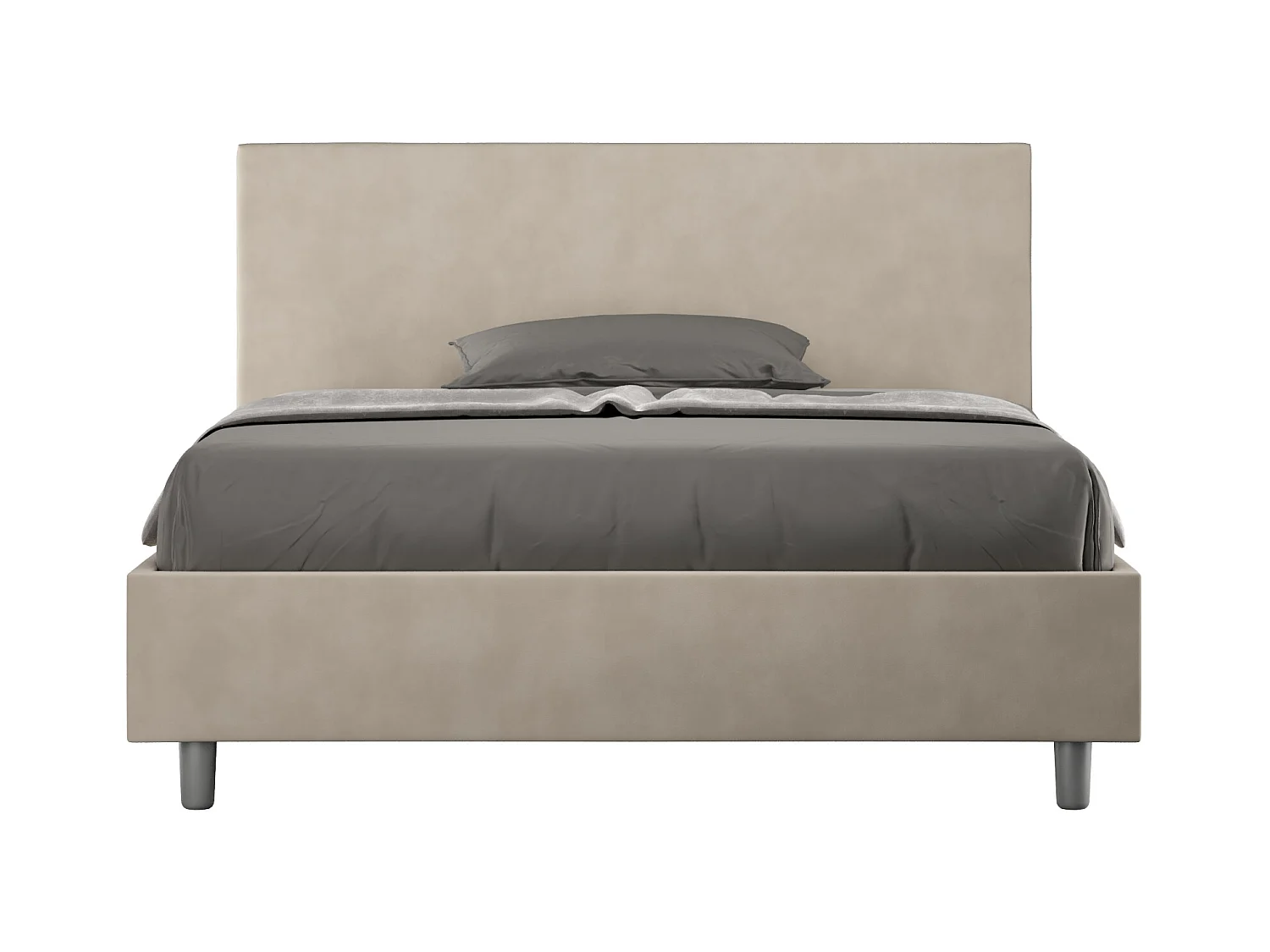 Adele zand microvezel gewatteerd opbergbed 140x190