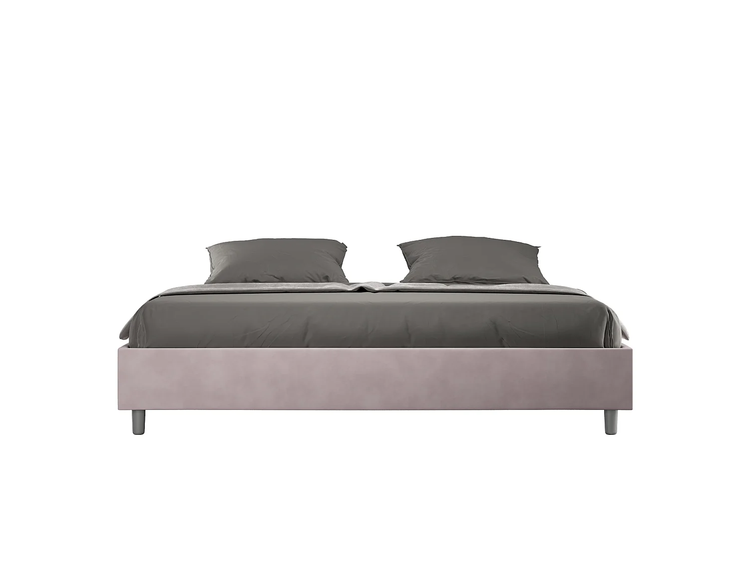 Cadre de lit king size coffre rembourré 200x210 microfibre lilas Azelia