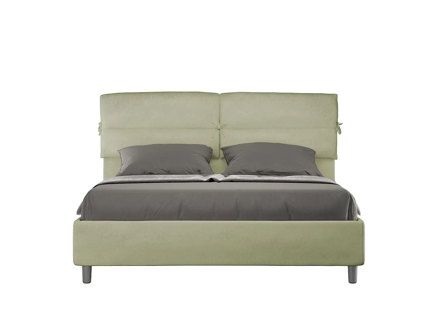 Gestoffeerd Bed 160x200 met opbergruimte microvezel groen Nandy