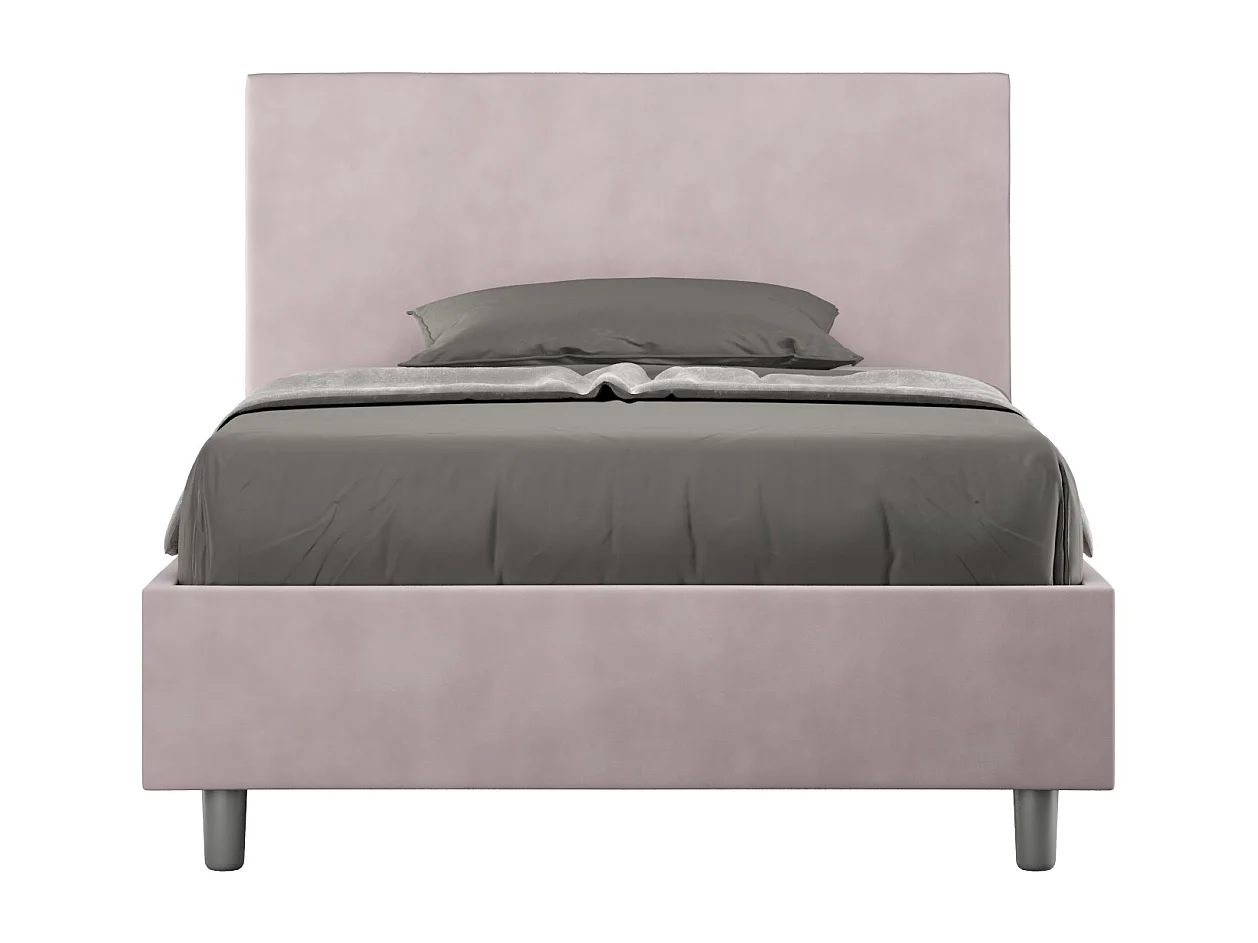 Gestoffeerd Bed 120x190 zonder lattenbodem microvezel lila Adele