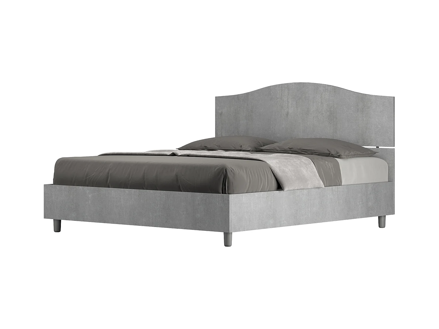 Letto senza rete 160x200 cemento Dores