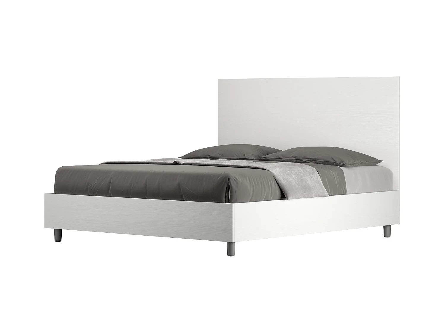 Lit avec sommier 160x200 frêne blanc New Egos