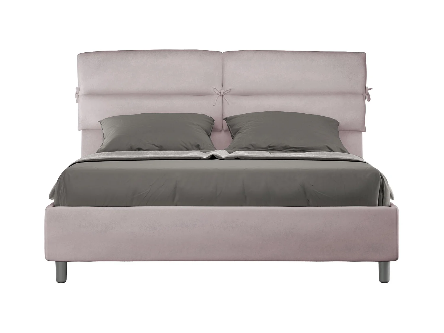 Nandy bed met wisteria microvezel gestoffeerde basis 160x200