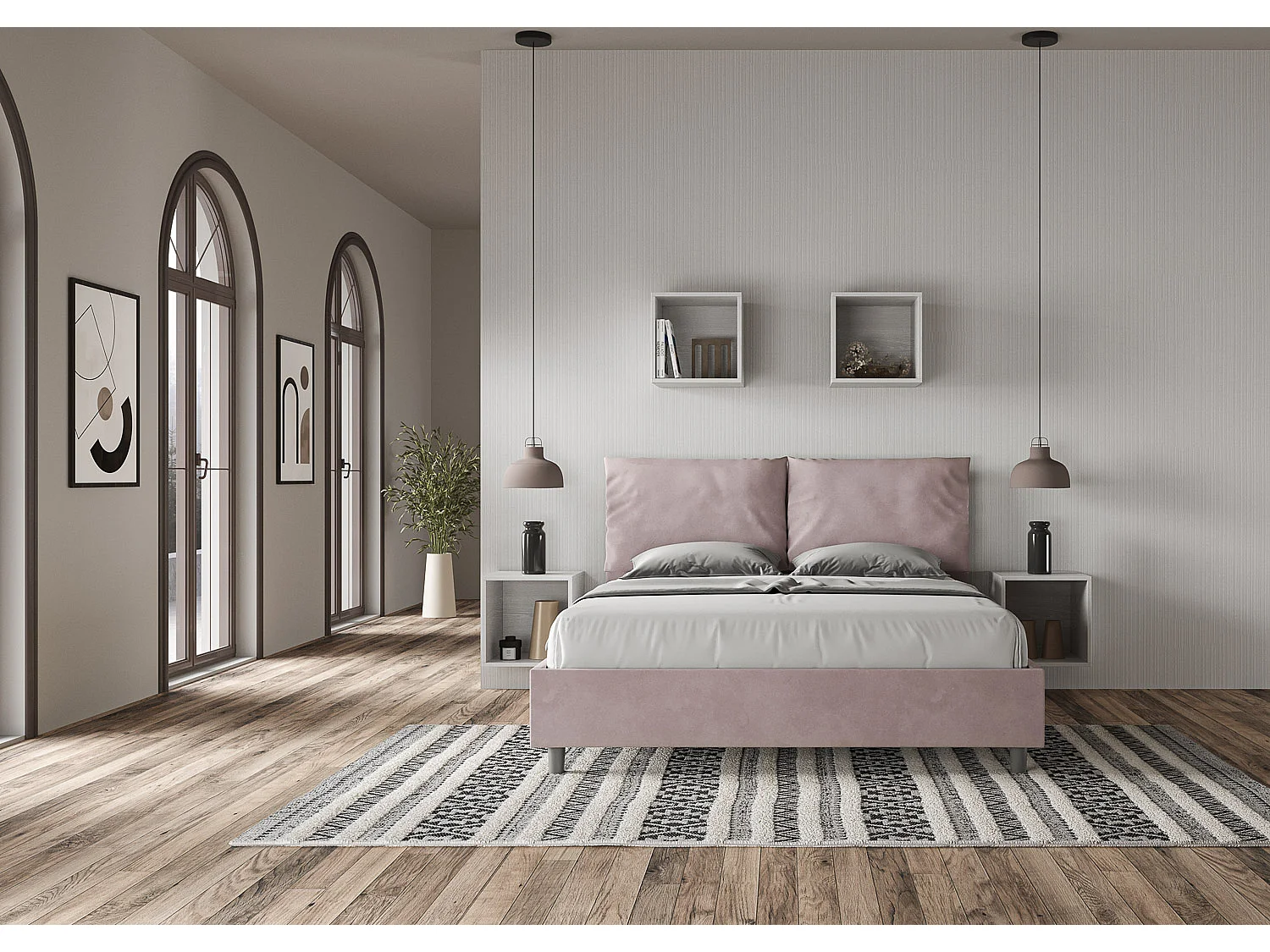 Antea bed met glycine microvezel gevoerde bodem 160x200