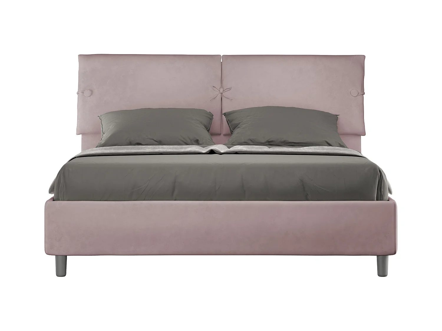 Lit avec sommier rembourré 160x190 microfibre lilas Sleeper
