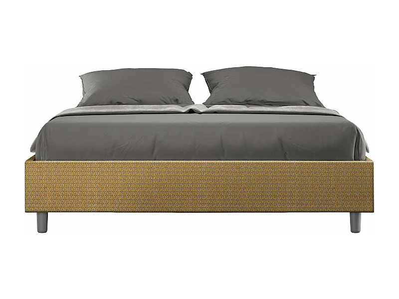 Bedbodem met gestoffeerde bodem 160x200 Labirinto 06 Azelia stof geel