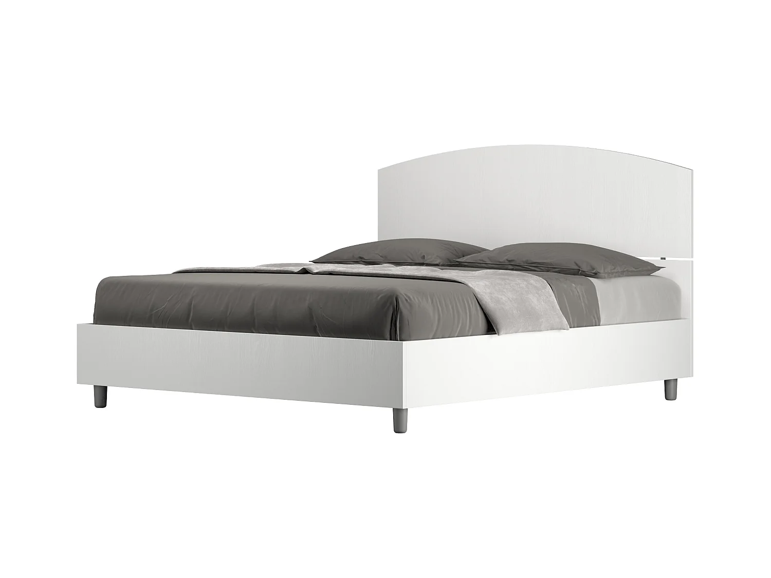 Cama Dora cinza branco com estrado 160x200