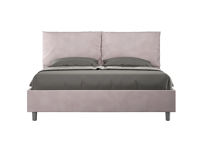 Cama Antea con base acolchada 160x210 en microfibra glicina