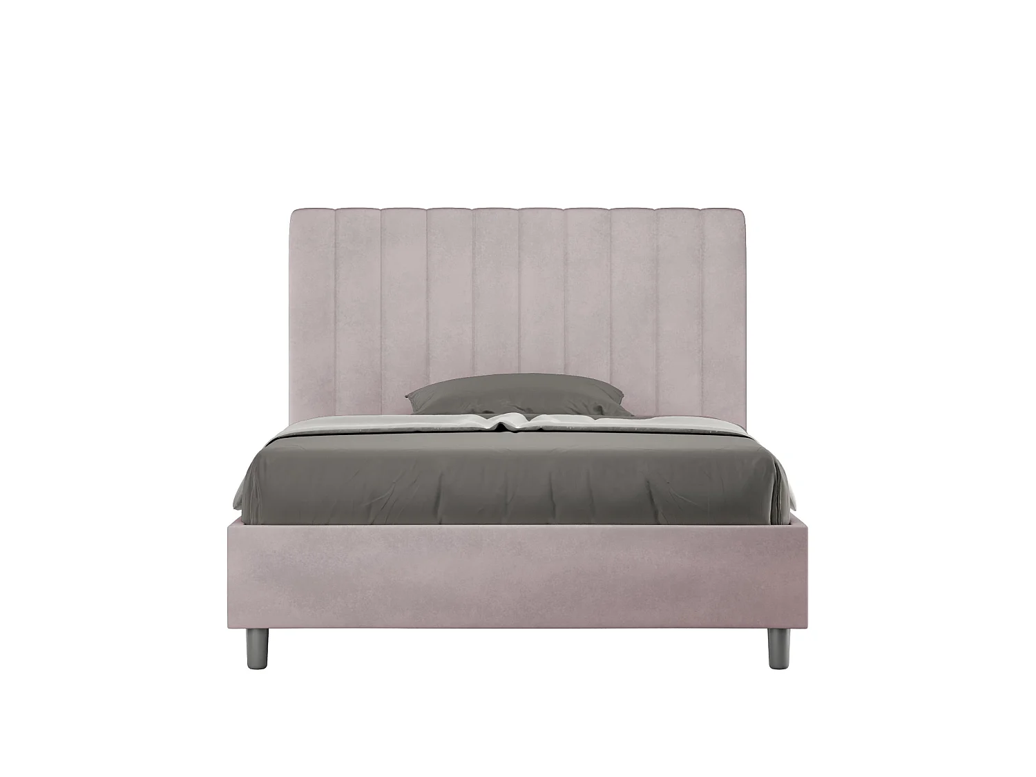 Gestoffeerd Bed 120x200 met lattenbodem microvezel lila Agueda