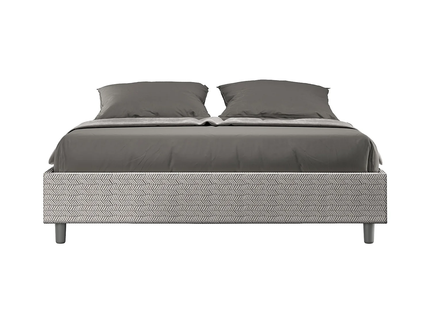 Bedbodem met gestoffeerde bodem 160x190 Aragona 1 witte Azelia stof