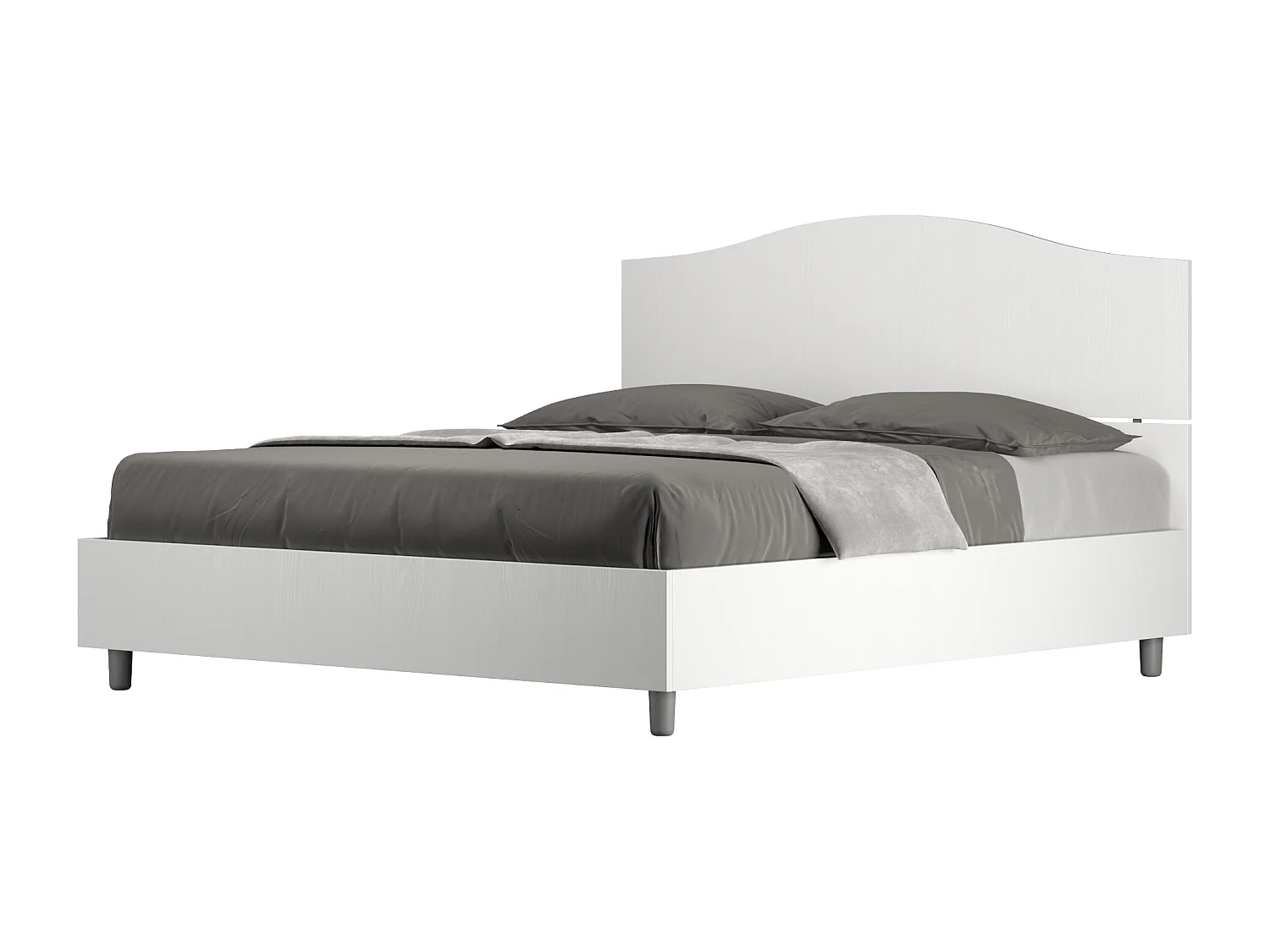 Cama Dores com estrado cinza branco 160x200