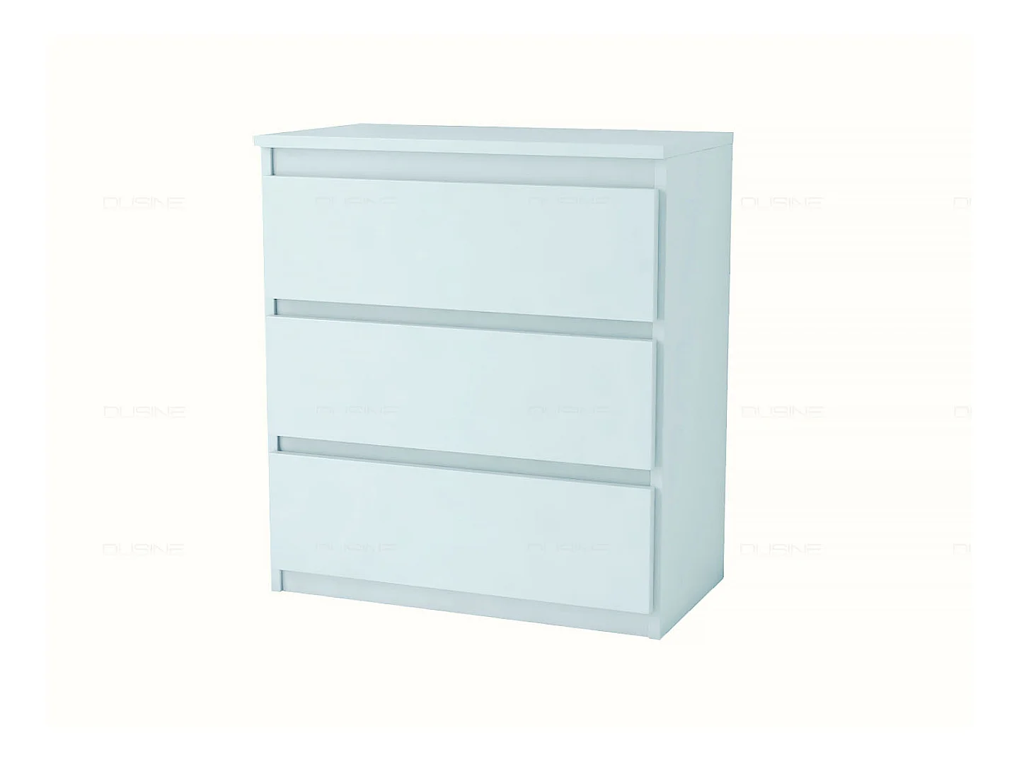 Buffet bahut Issa 70 cm Caisson Blanc MAT avec 3 Tiroirs en 18 mm