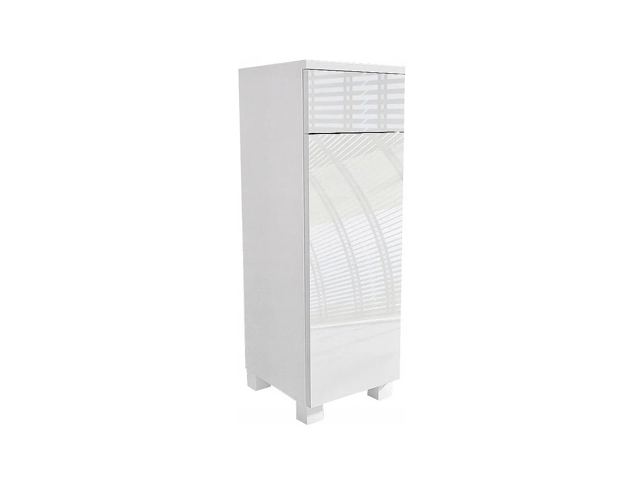 LAVEO 30 CM - Meuble salle de bain en BLANC laqué à accrocher ou poser
