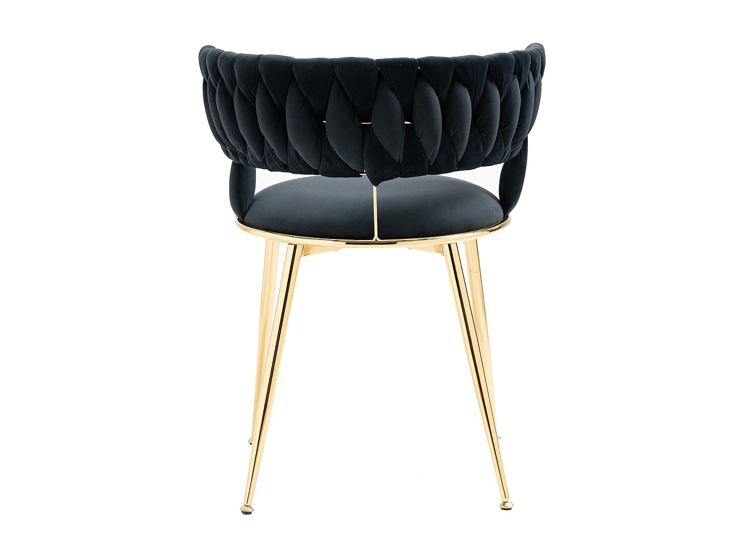 Set mit 2 Esszimmerstühlen 22,44 x 21,65 x 27,56 Zoll – Loungesessel mit Samtakzent und schwarzen Metallbeinen