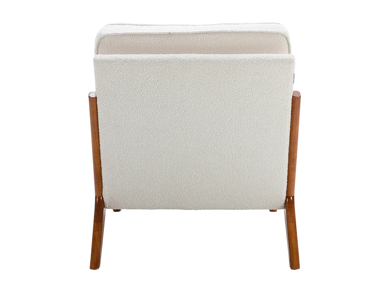 Chenille-Sessel, Holzrahmen, moderner Akzent-Loungesessel für das Wohnzimmer, 65 x 80 x 76 cm, Beige