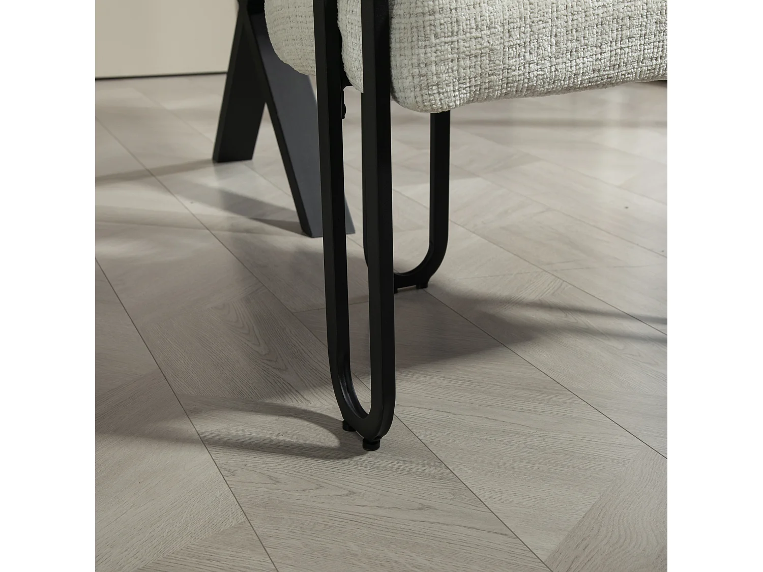 Set van 2 eetkamerstoelen, ronde rugleuning, voor eetkamer, woonkamer, slaapkamer, kantoor, beige chenille