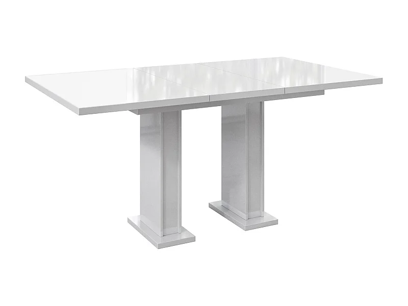 TABLE A MANGER EXTENSIBLE ROSS - BLANC LAQUE 120 - 160 CM