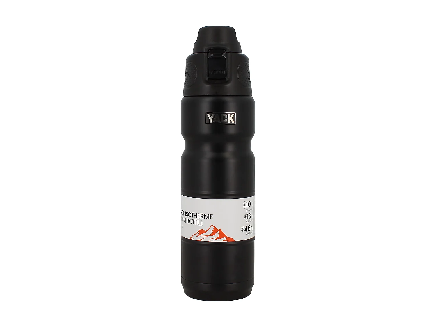 Yack - Bouteille Isotherme Yack 50cl En Acier Inoxydable Noir