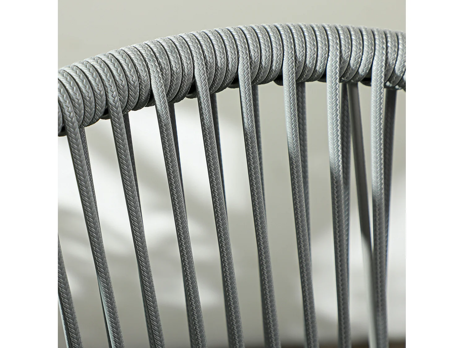 Ensemble bistrot de jardin 3 pcs 2 fauteuils table basse coussins gris