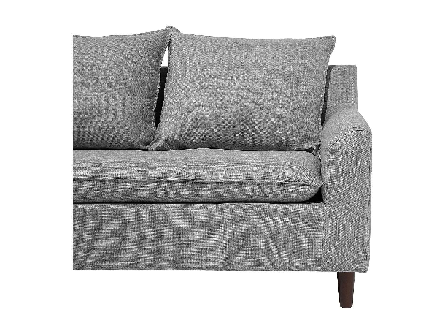 Canapé d'angle ELVENES Tissu Gris clair 3 places Côté droit
