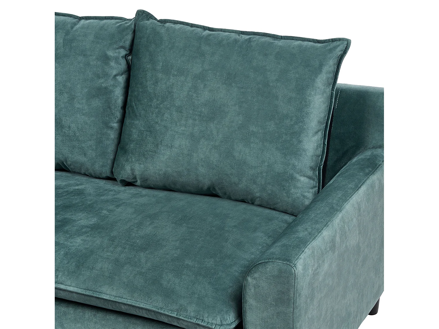 Divano angolare ELVENES Velluto Foglia di tè 3 posti Lato Sinistro