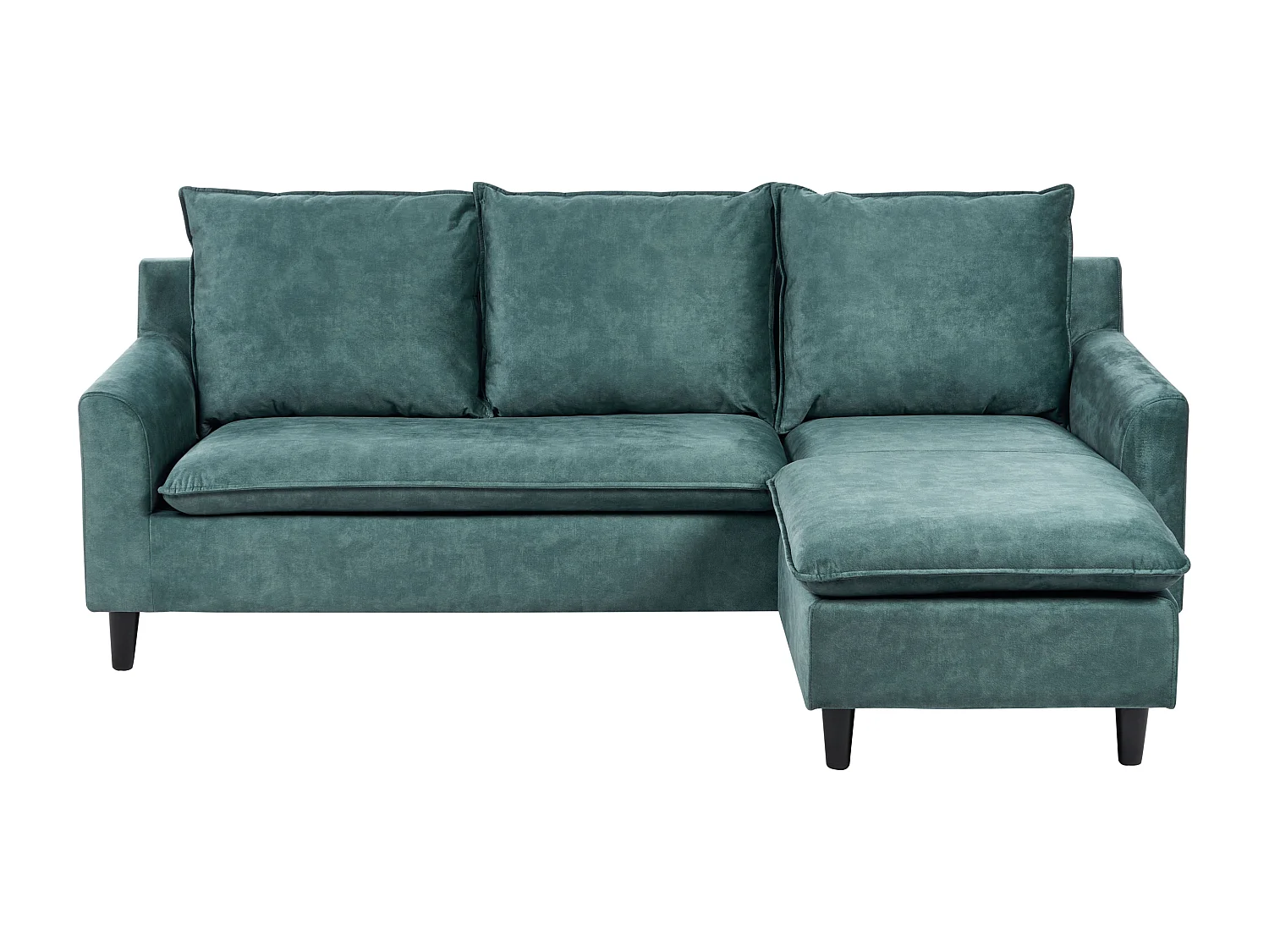 Divano angolare ELVENES Velluto Foglia di tè 3 posti Lato Sinistro