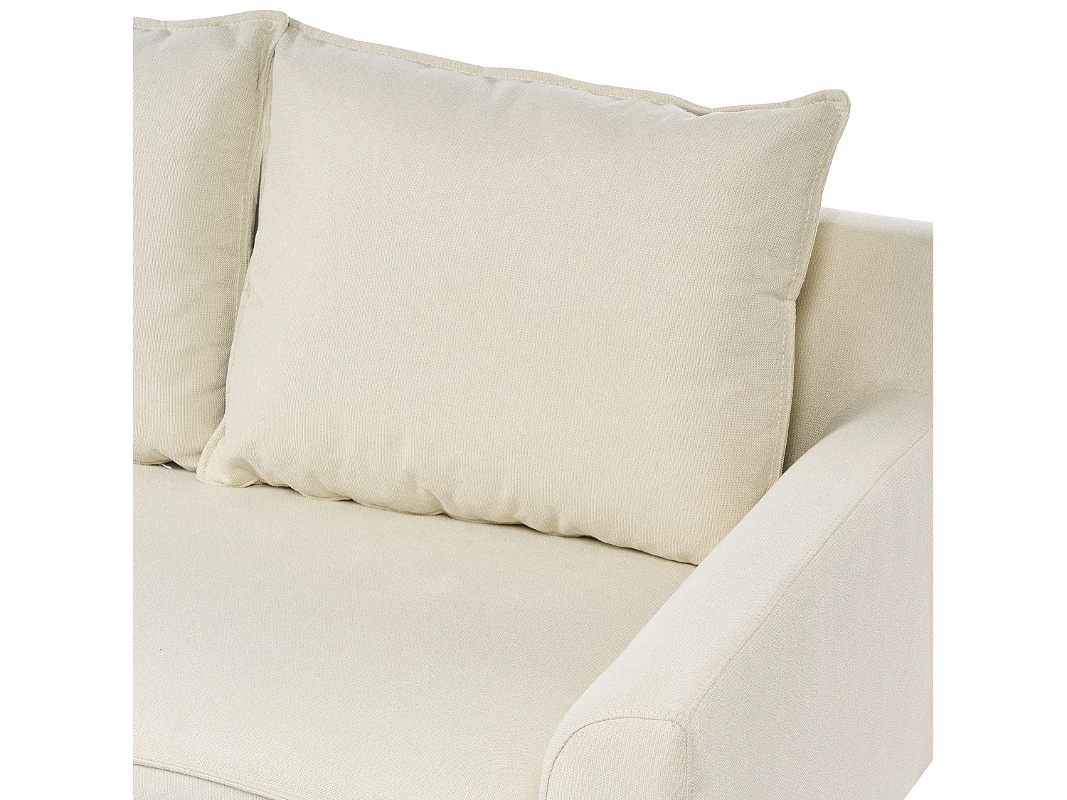 Canapé d'angle 3 places en coton beige ELVENES