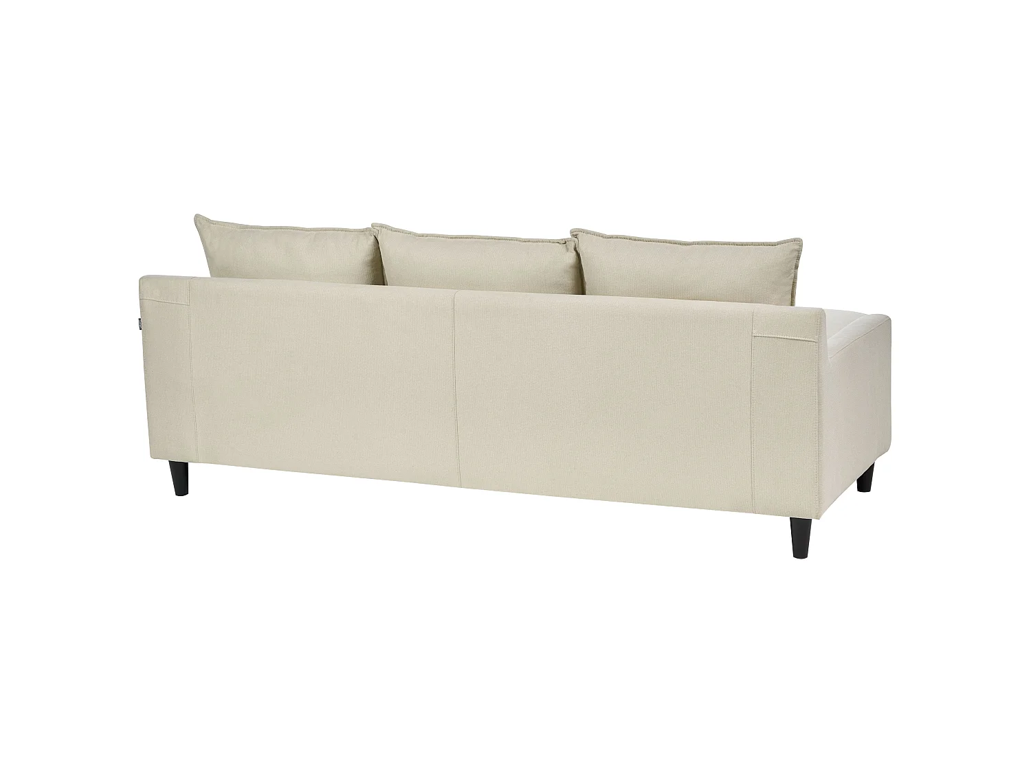 Corner Sofa 3 Seater ELVENES Fabric Light Beige Left Hand