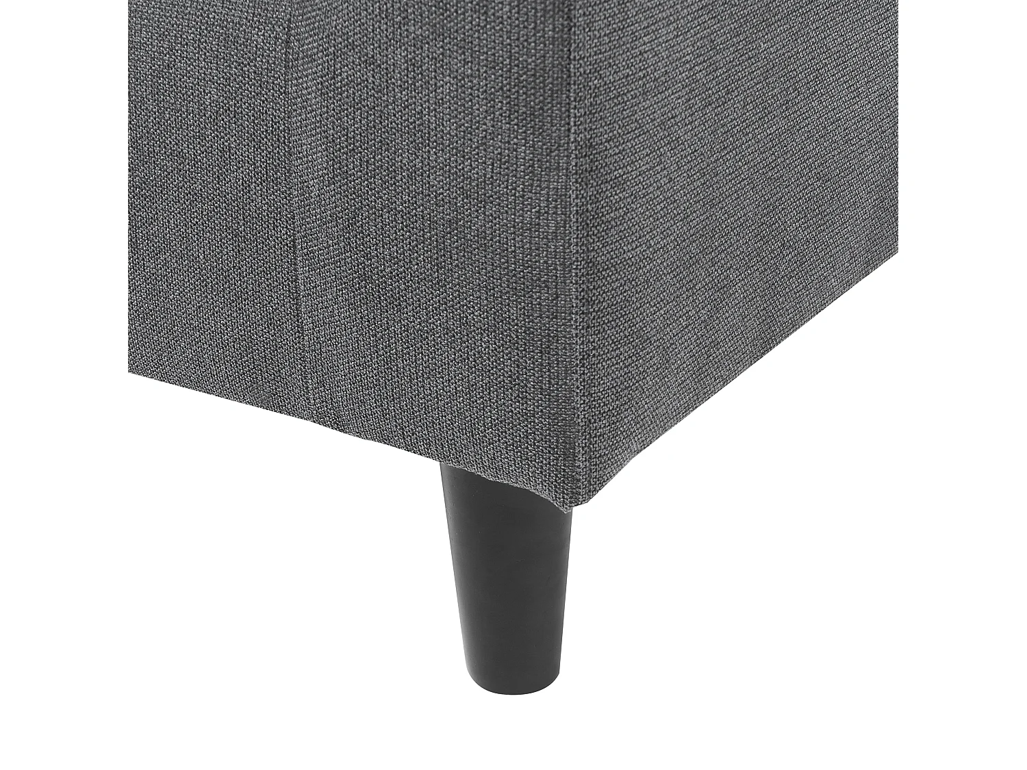 Canapé d'Angle à gauche Moderne en Tissu Pieds en Bois Massif Gris Foncé Elvenes