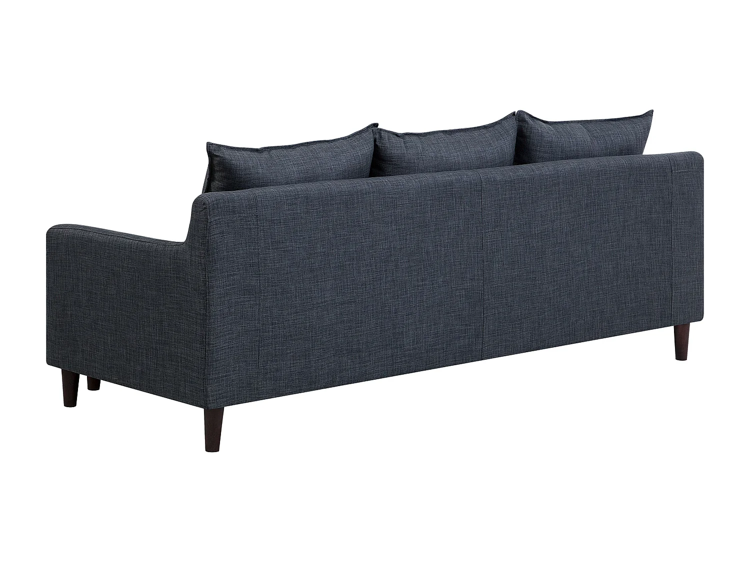 Canapé d'Angle à Droite Moderne en Tissu Pieds en Bois Massif Gris Foncé Elvenes