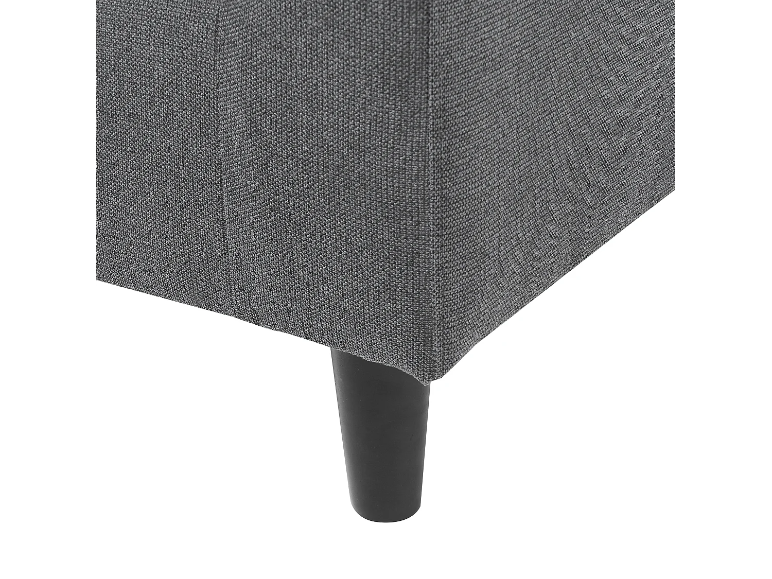 Canapé d'Angle à Droite Moderne en Tissu Pieds en Bois Massif Gris Foncé Elvenes