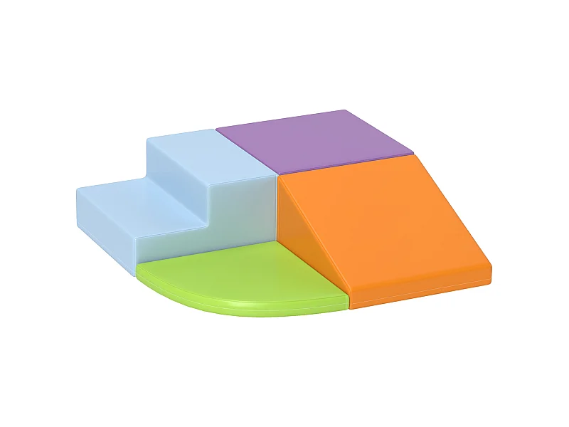 4 blocs de construction en mousse XL - modules de motricité - certifiés normes EN71-1-2-3 - mousse EPE revêtement PU orange