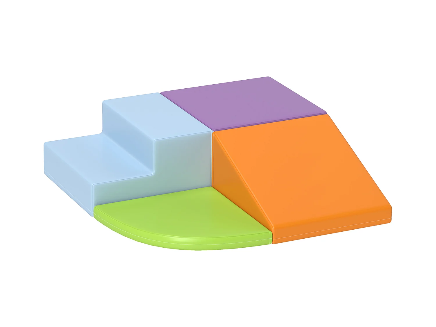 4 blocs de construction en mousse XL - modules de motricité - certifiés normes EN71-1-2-3 - mousse EPE revêtement PU orange