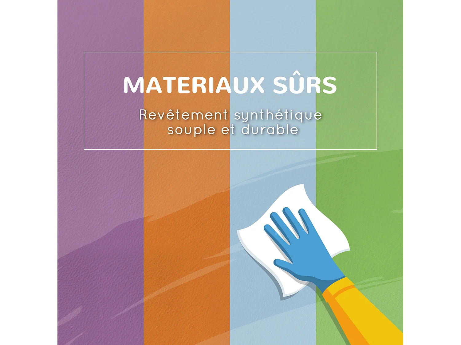 4 blocs de construction en mousse XL - modules de motricité - certifiés normes EN71-1-2-3 - mousse EPE revêtement PU orange