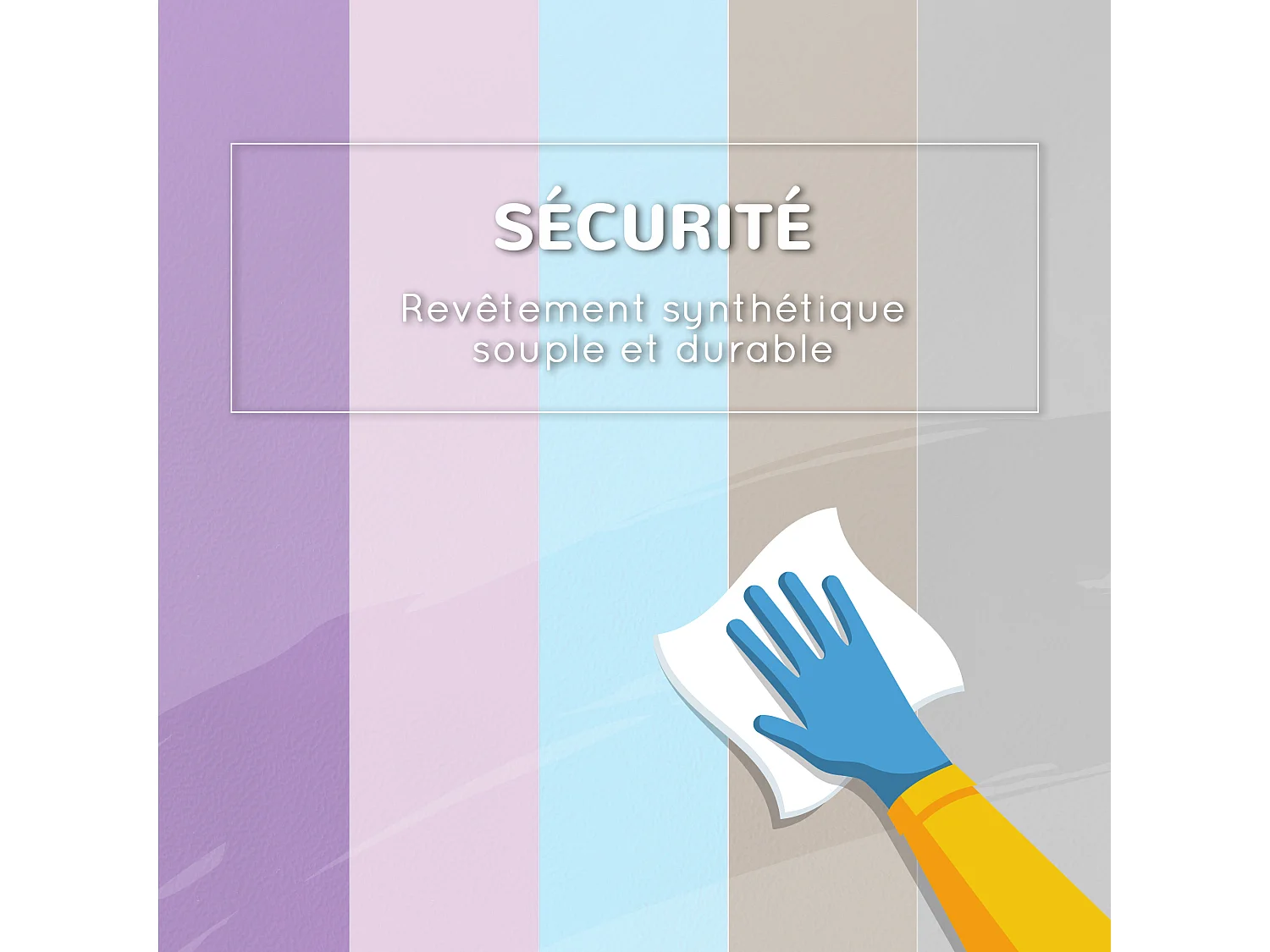 7 blocs de construction en mousse XL - modules de motricité - normes EN71-1-2-3 - mousse EPE revêtement PU mauve rose