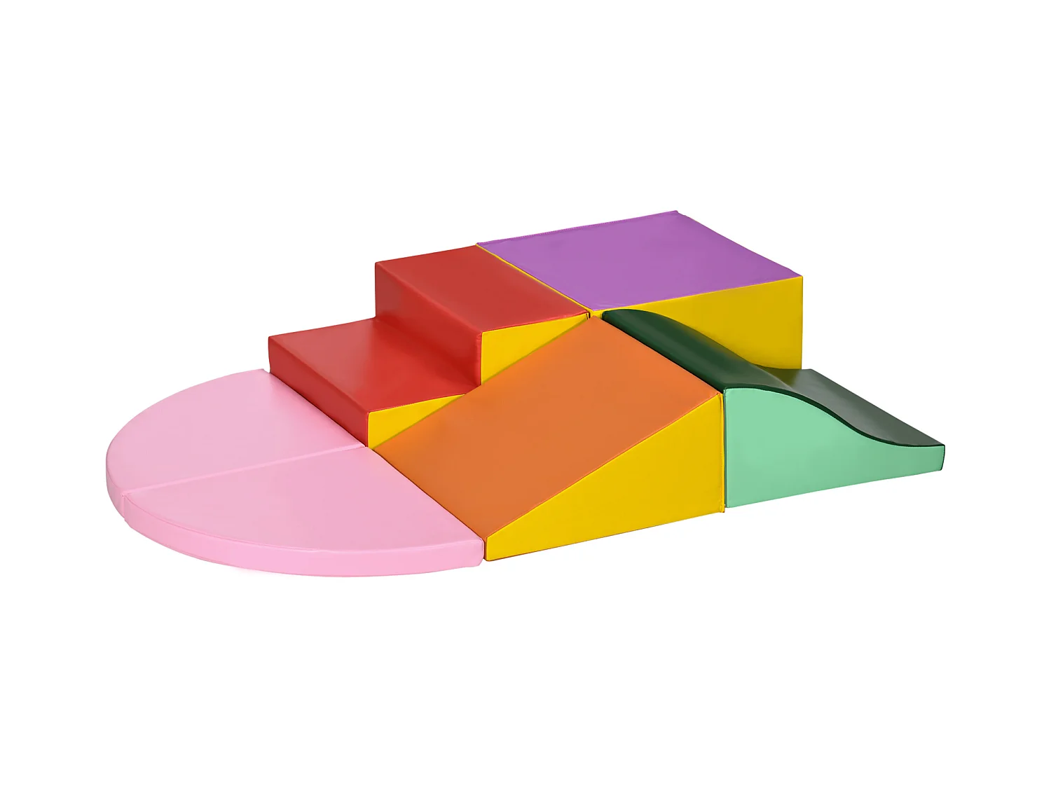 6 blocs de construction en mousse XL - modules de motricité - jouets éducatifs - certifiés normes EN71-1-2-3 - mousse EPE revêtement PU multicolore