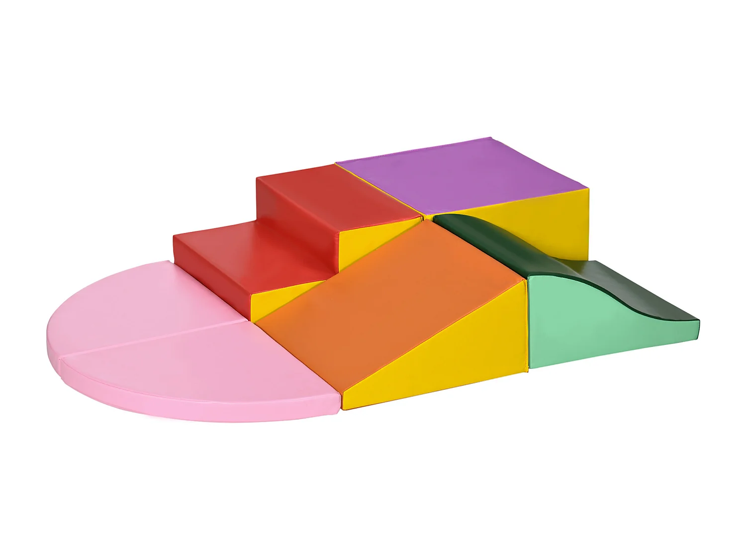 6 blocs de construction en mousse XL - modules de motricité - jouets éducatifs - certifiés normes EN71-1-2-3 - mousse EPE revêtement PU multicolore