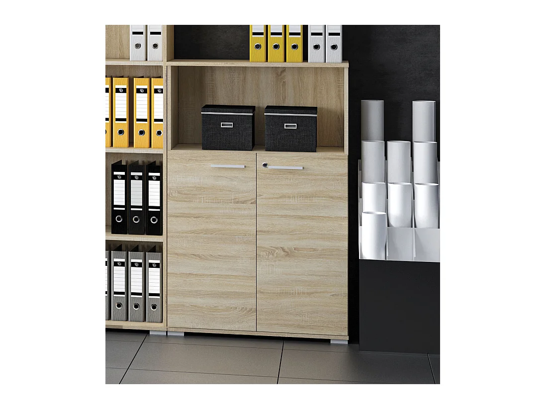 AKTENSCHRANK Optimal Sonoma Eiche hell 79 / 41 / 124cm