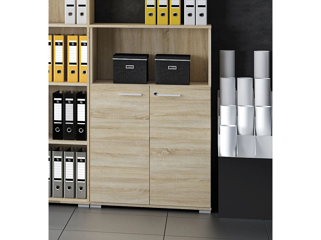 AKTENSCHRANK Optimal Sonoma Eiche hell 79 / 41 / 124cm