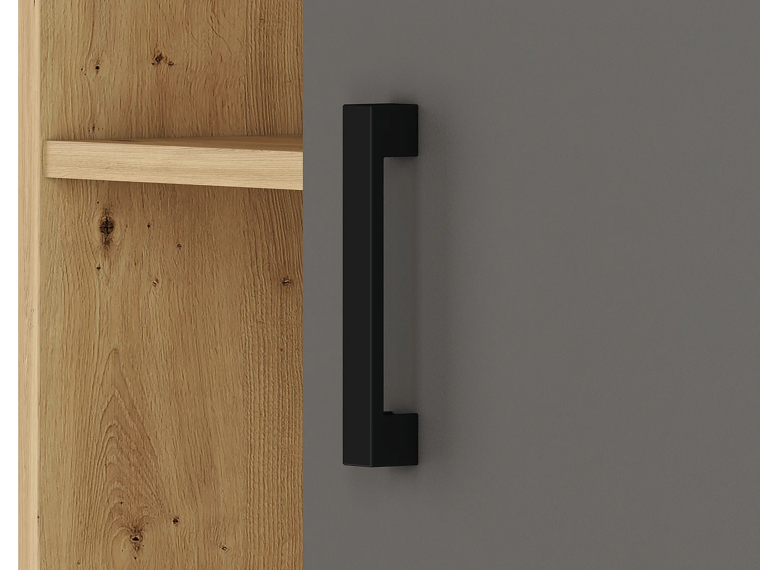 BÜCHERREGAL Fini Artisan Eiche / weiß / anthrazit 60 / 42 / 191cm