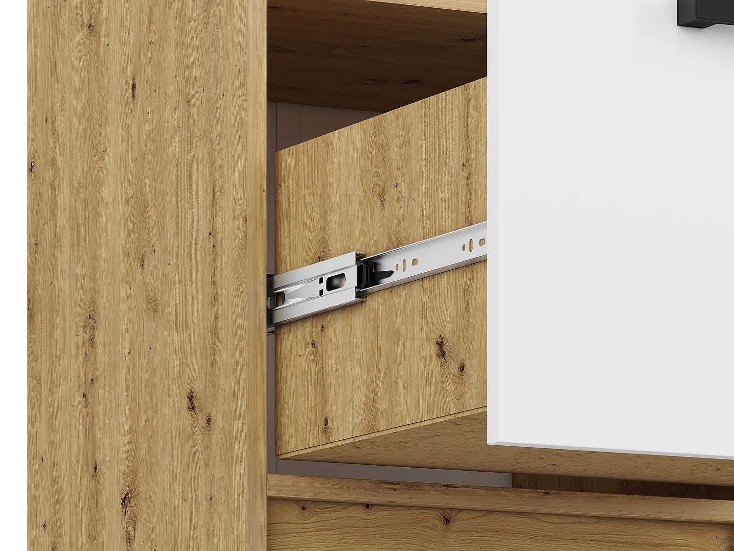 BÜCHERREGAL Fini Artisan Eiche / weiß 45 / 42 / 191cm