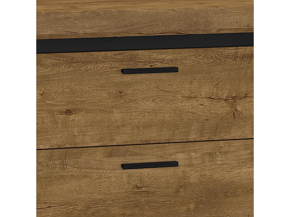 SIDEBOARD Baltica Lefkas Eiche / schwarz 165 / 43 / 94cm