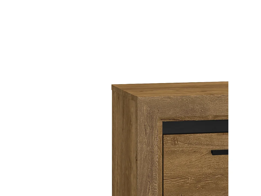 SIDEBOARD Baltica Lefkas Eiche / schwarz 165 / 43 / 94cm