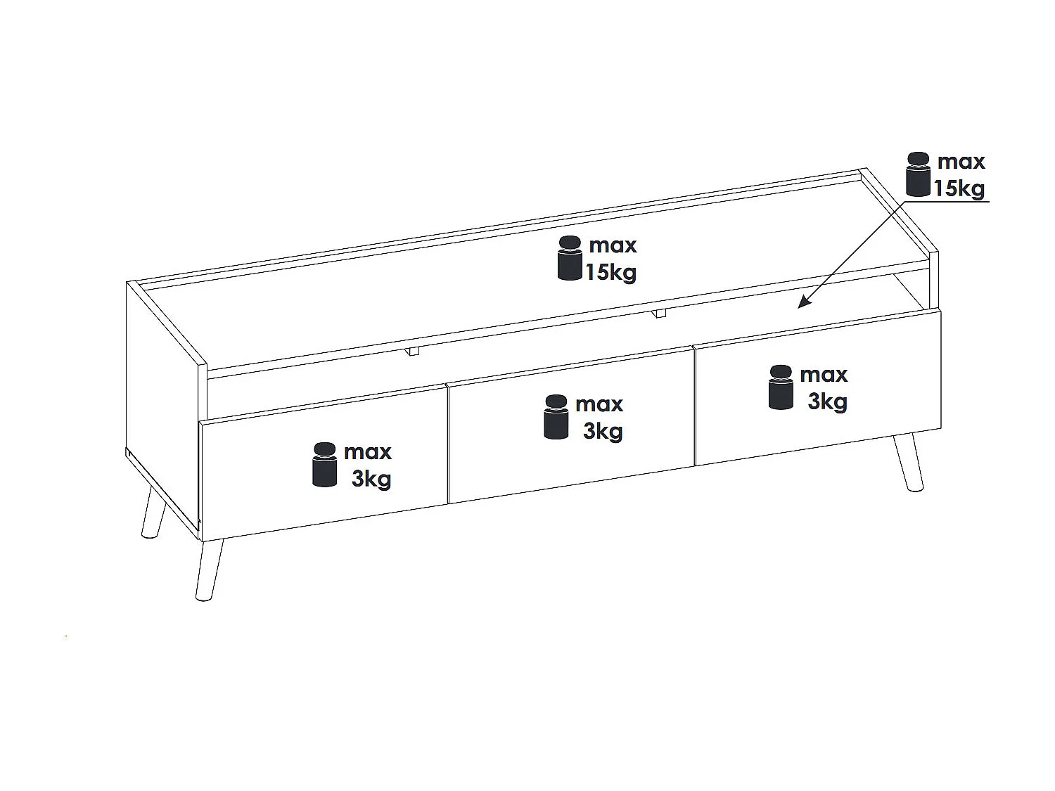 LOWBOARD Scandi Platingrau / Jackson Hickory 149 / 41 / 51cm