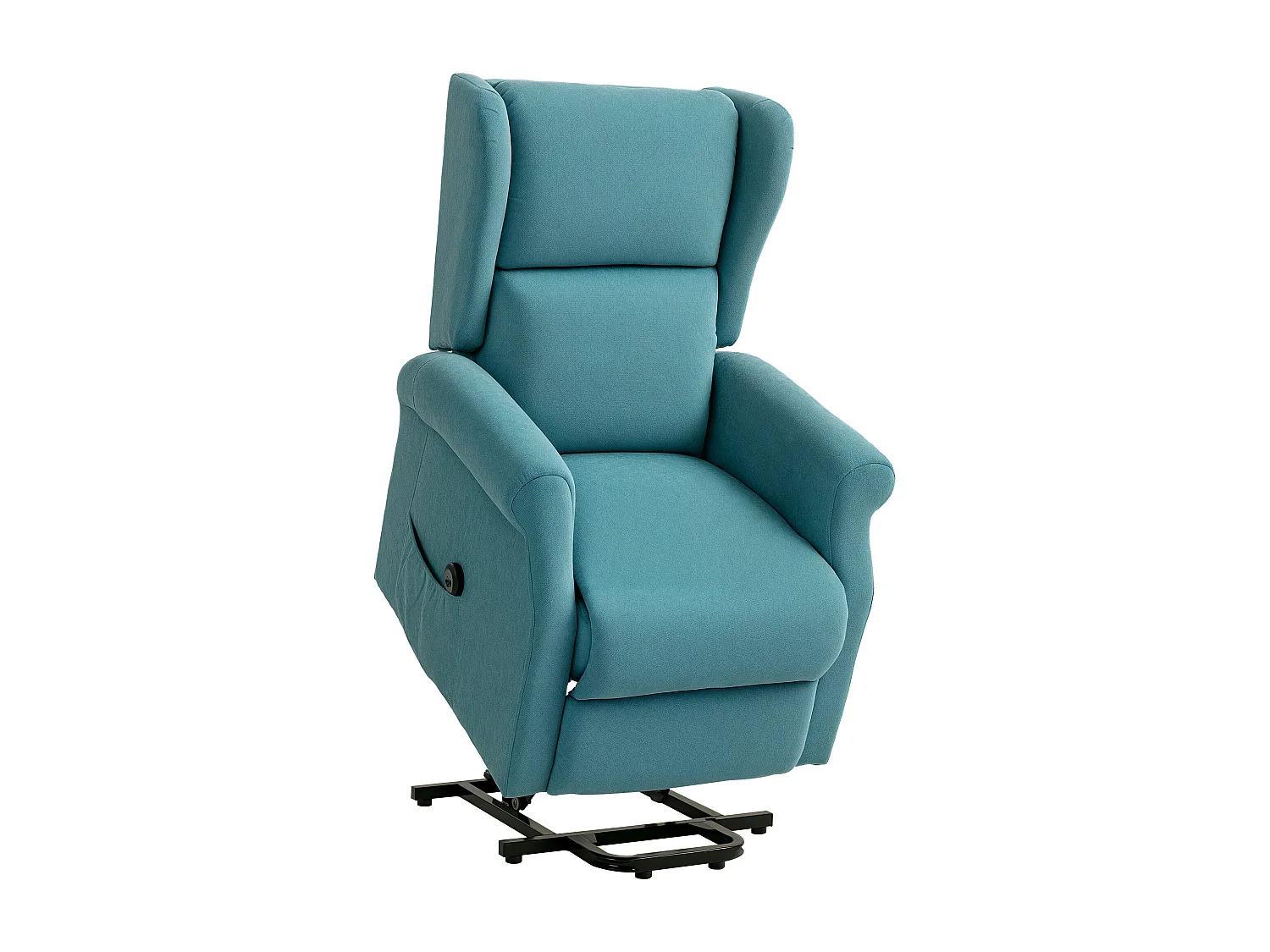 Fauteuil de relaxation électrique fauteuil releveur inclinable avec repose-pied ajustable lin bleu